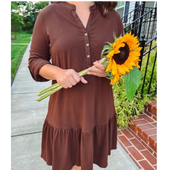 NWT Duffield Lane Juno dress in chocolate - Picture 8 of 8